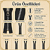 5 Adet Timsah Diş Kemik Mont Fermuarı Seti – 47–53 cm Kısa Mont ve Ceket İçin - ST-0003T5