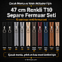 Çocuk Montu ve Yelek Atölyeleri İçin 47 cm Renkli T10 Separe Fermuar Seti – 10 Adet - ST-0007T10