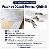 Set of #5 nylon coil zipper, 10 metres long, with 10 sliders included.