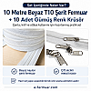 Set of #5 nylon coil zipper, 10 metres long, with 10 sliders included.