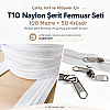 Çanta, Kılıf ve Atölyeler İçin T10 Naylon Şerit Fermuar Seti – 100 Metre + 50 Krüsör- ST-0009T10-100M50C