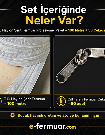 Nylon Tape Zipper Set #5 for Bags, Cases, and Workshops – 100 Metres + 50 Sliders - ST-0009T10-100M50C