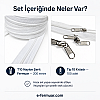 Çanta, Kılıf ve Atölyeler İçin T10 Naylon Şerit Fermuar Seti – 200 Metre + 100 Kürsör ST-0009T10-200M100C