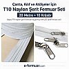 20-metre nylon zipper roll and 10 sliders set, ideal for various projects.