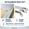 20-metre nylon zipper roll and 10 sliders set, ideal for various projects.