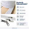 20-metre nylon zipper roll and 10 sliders set, ideal for various projects.
