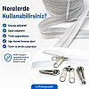 T9 Bone Strip Zipper Set for Tarpaulin and Tent Workshops – 10 Meters + 10 Trimmers - ST-0012