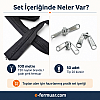 100 metre T20 naylon fermuar ve 50 krüsör içeren dayanıklı set.