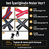 Renkli ve dayanıklı T10 fermuar seti, 8 metre uzunluk ve 8 çekecek ile.
