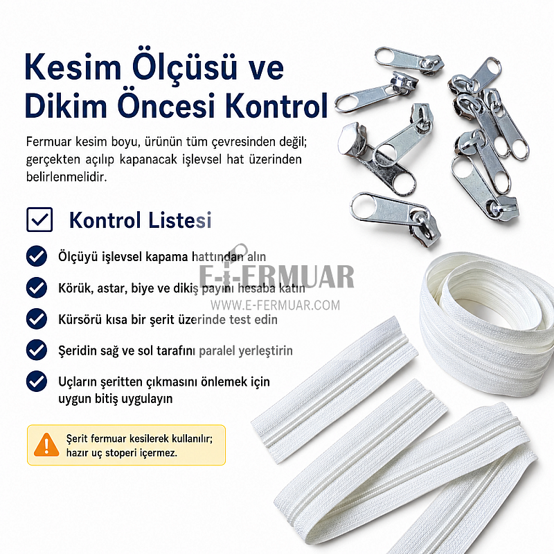 Atölyeler İçin Tip 10 Naylon Şerit Fermuar Orta Seviye Seti – 100 Metre + 50 Tek Elcikli Kürsör ST-T10T-NAYLON-100M50C