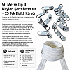 Atölyeler İçin Tip 10 Naylon Şerit Fermuar Orta Seviye – 50 Metre + 25 Tek Elcikli Kürsör ST-T10T-NAYLON-50M25C