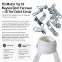 Atölyeler İçin Tip 10 Naylon Şerit Fermuar Orta Seviye Seti – 50 Metre + 25 Tek Elcikli Kürsör ST-T10T-NAYLON-50M25C