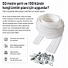 Kırlent ve Yastık Kılıfları İçin Tip 5 Naylon Şerit Fermuar Orta Seviye Seti – 50 Metre + 100 Tek Elcikli Kürsör ST-T5T-NAYLON-50M100K