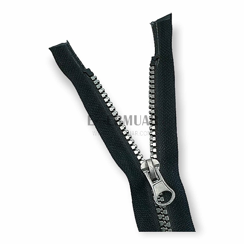 80 cm #5 31,50" Molded Plastic Jacket Zipper Metalized Teeth Open End Separated ZPK0080T5K