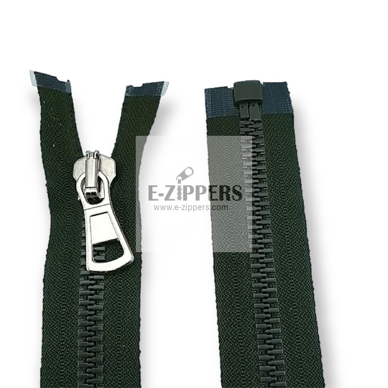 unisex Kemik Fermuar 45 cm T9 Metal Diş Görünümlü Açık Uçlu - Separe ZPK0045T9MG