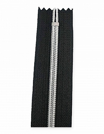 12 cm Tip 10 Naylon Fermuar Metalik Diş Rengi Kapalı Uçlu - Dipli ZPSM0012T10