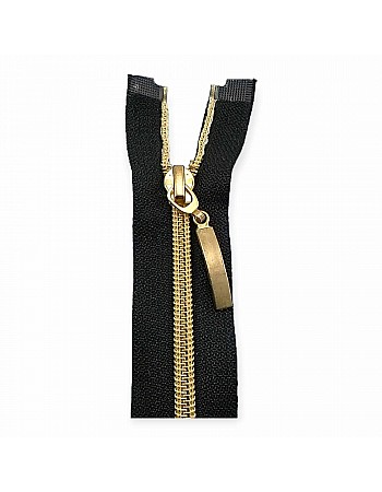 16 cm #5 6,30" Nylon Coil Metallic Teeth Jacket Zipper Close End ZPSM0016T10