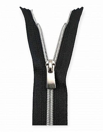 18 cm #5 7,10" Nylon Coil Metallic Teeth Jacket Zipper Close End ZPSM0018T10