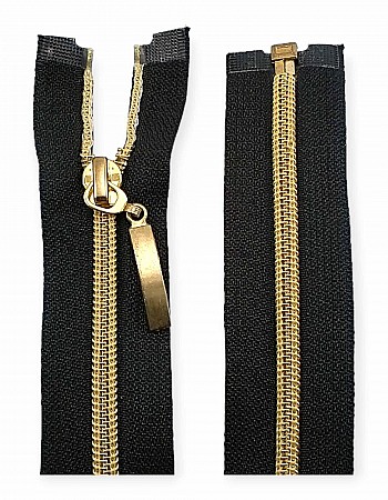 50 cm Tip 10 Naylon Fermuar Metalik Diş Rengi Açık Uçlu - Separe ZPSM0050T10