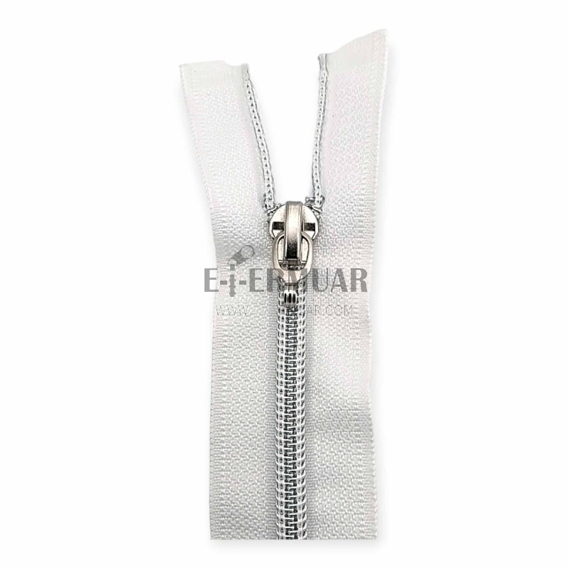 95 cm #5 37,40" Nylon Coil Metallic Teeth Jacket Zipper Open End - Separating ZPSM0095T10