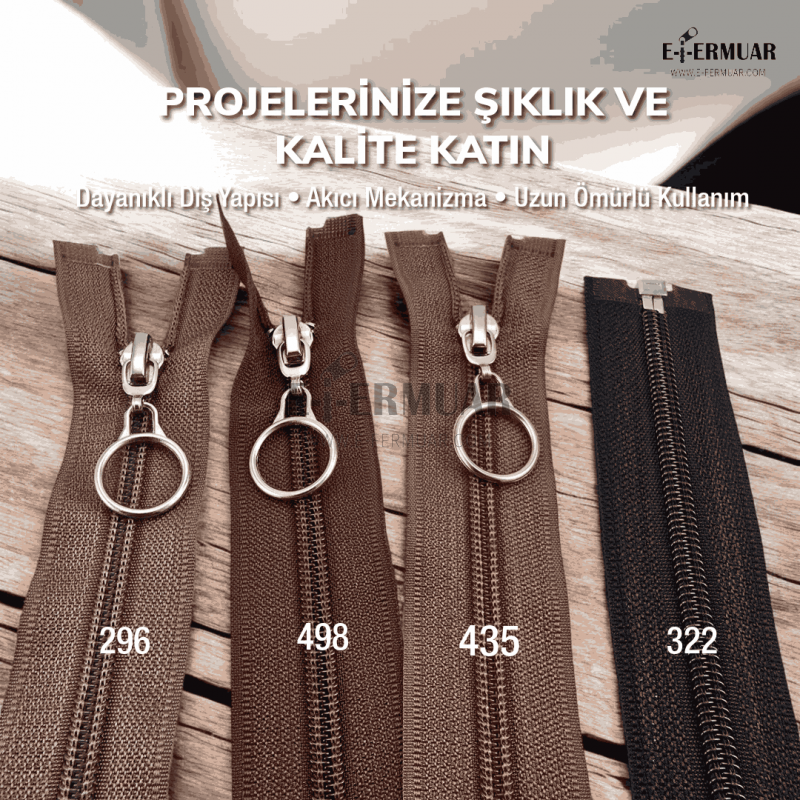 47 cm Tip 10 Naylon Mont Fermuarı Açık Uçlu Separe – Dayanıklı Kalın Dişli Model - ZPHSN0047T10