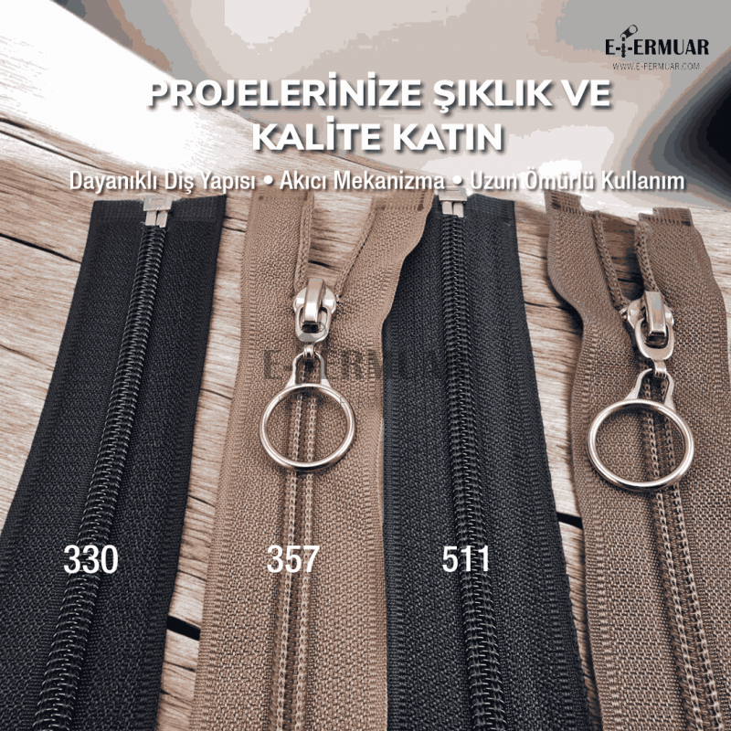 47 cm Tip 10 Naylon Mont Fermuarı Açık Uçlu Separe – Dayanıklı Kalın Dişli Model - ZPHSN0047T10
