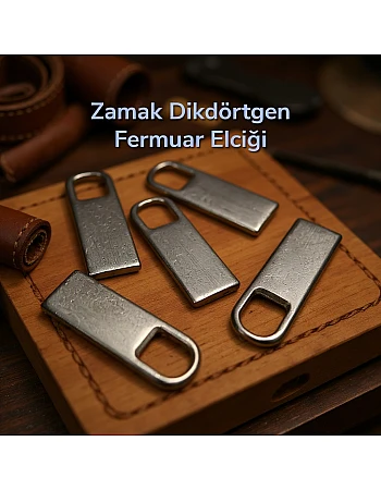 Zamak Dikdörtgen Fermuar Elciği - ELC001