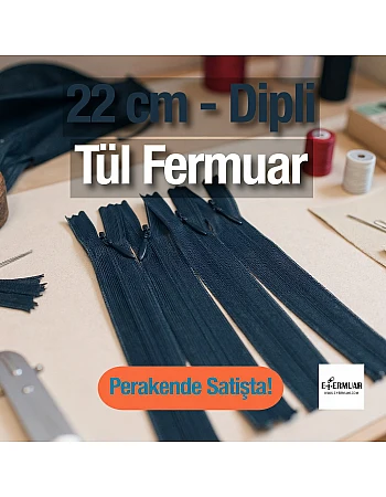  Elbise Ve İç Cep Gizli Fermuarı 22 cm ZPHSN0022TUL