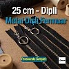 Metal Fermuar 25 cm T 5 Metal Dişli Beyaz Dipli  ZPHSN0025T5