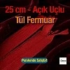 Gizli Fermuar 25 cm Tül Elbise ve Etek Fermuarı ZPHSN0025TUL