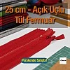 Gizli Fermuar 25 cm Tül Elbise ve Etek Fermuarı ZPHSN0025TUL