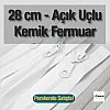 28 cm  Kalın Dişli Kemik Fermuar T6 Açık Uçlu - Separe  ZPHSN0028T6