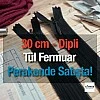 Gizli Fermuar 30 cm Etek ve Elbise Fermuarı Siyah kapalı Uçlu ZPHSN0030TUL