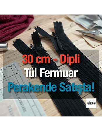 Concealed Zipper 30 / 0,32 yrd cm Skirt and Dress Zipper Black Closed End ZPHSN0030TUL