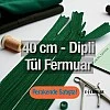 Gizli Fermuar 40 cm Tül Elbise Fermuarı ZPHSN0040TUL