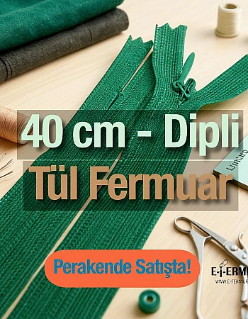 Gizli Fermuar 40 cm Tül Elbise Fermuarı ZPHSN0040TUL