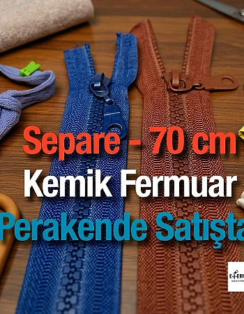 Mont Fermuarı 70 cm T6 Kemik Dişli Açık uclu separe ZPHSN0070T6