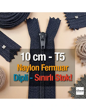 10 Cm Naylon Cep Fermuarı Dipli -  NC0010T5