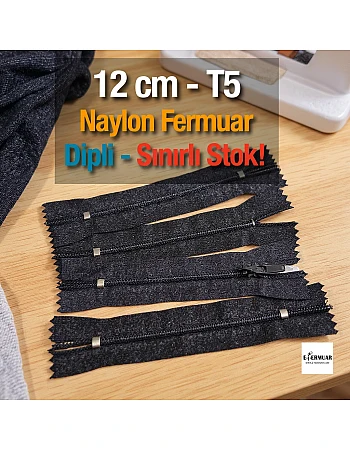 12 Cm Naylon Cep Fermuarı Dipli -  NC0012T5
