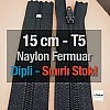 15 Cm Naylon Cep Fermuarı Dipli -  NC0015T5