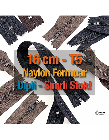 16 cm Nylon Pocket Zipper with Bottom - NC0016T5