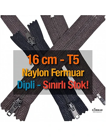 16 cm Nylon Pocket Zipper with Bottom - NC0016T5
