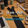 16 Cm Özel Elcikli Naylon Cep Fermuarı Dipli -  NC0016T5Ö
