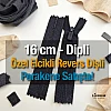 16 Cm Özel Elcikli Naylon Cep Fermuarı Dipli -  NC0016T5Ö