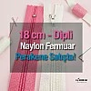 18 Cm Naylon Cep Fermuarı -  Dipli - NC0018T5