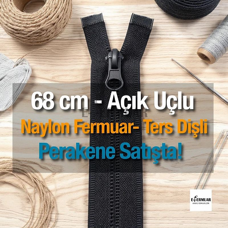 68 Cm Naylon Mont Fermuarı Açık Uçlu (Separe)  -  NC0068T10