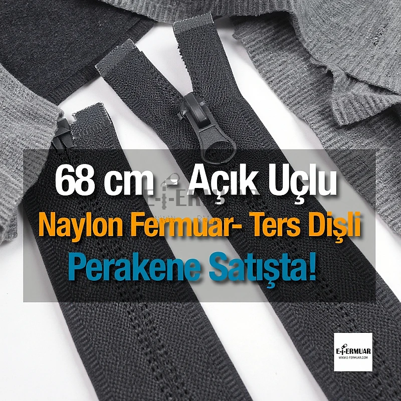 68 Cm Naylon Mont Fermuarı Açık Uçlu (Separe)  -  NC0068T10