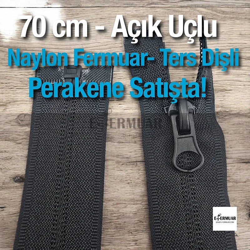 70 Cm Naylon Mont Fermuarı Açık Uçlu (Separe)  -  NC0070T10