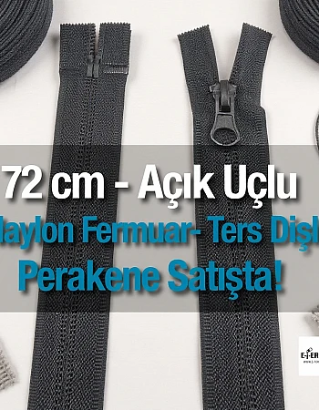 72 Cm Naylon Mont Fermuarı Açık Uçlu (Separe)  -  NC0072T10