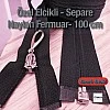 100 cm Nylon Special Handle-Type Abaya Zipper, Open End (Separate) - PR00100T10